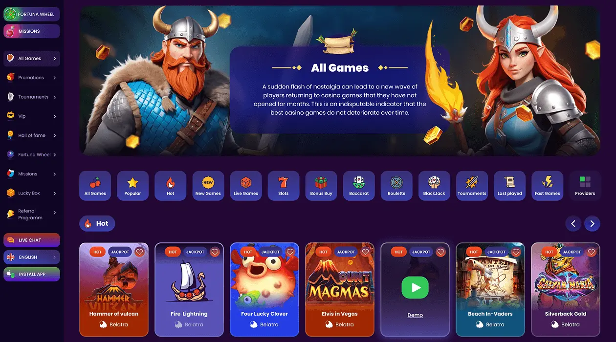 Spinando Casino Games
